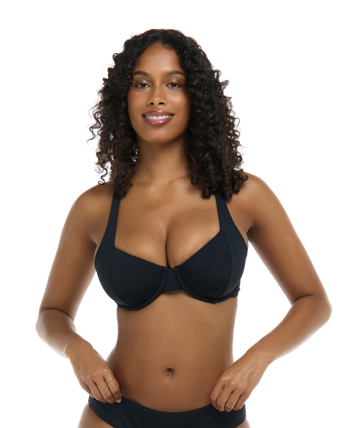 Maya D, DD, E & F Cup Top - BLACK LICORICE