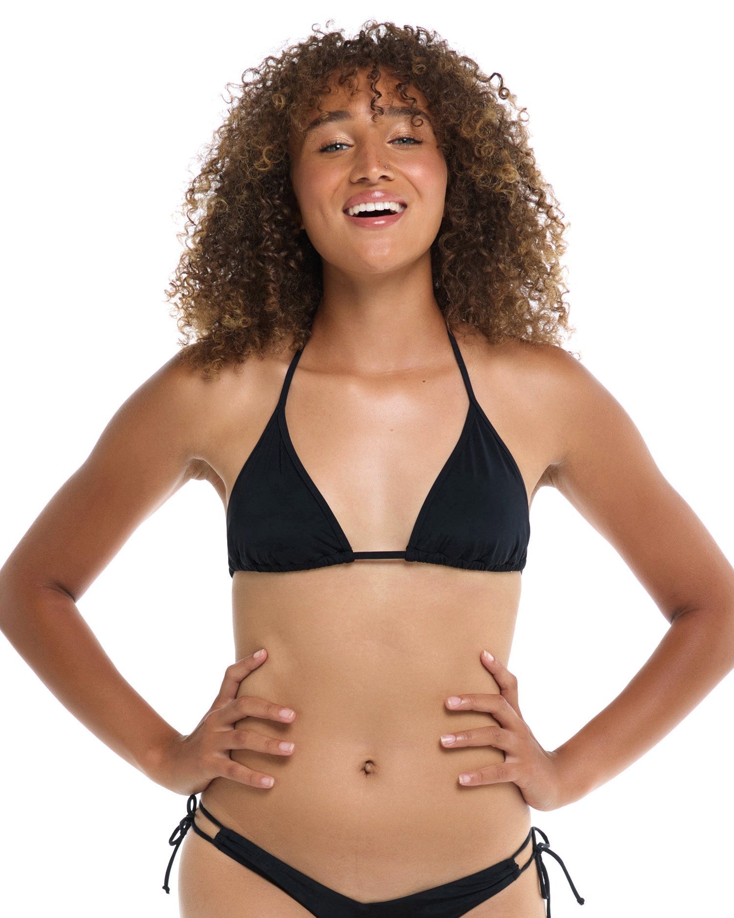 Kali Triangle Slider Bikini Top - Black – Eidon