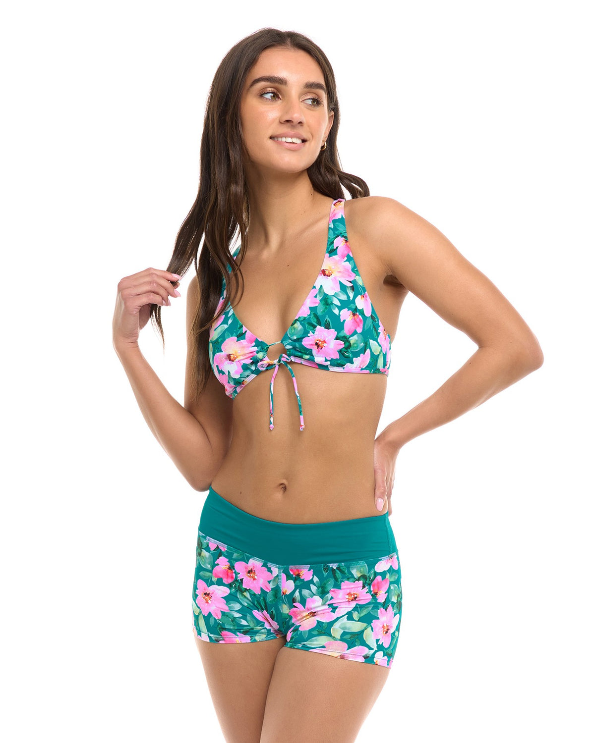 Alina Swim Shorts - TROPICAL PARADISE